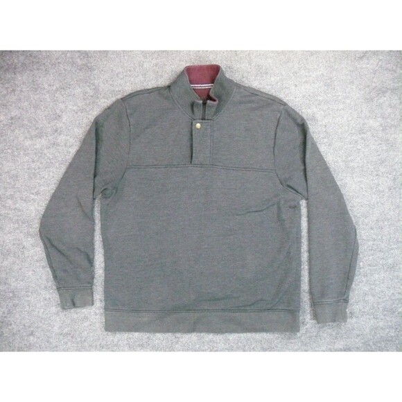 Orvis Mens XL Gray Quarter Snap Pullover Sweatshirt Fly Fishing Lined‎ Collar - Picture 2 of 9